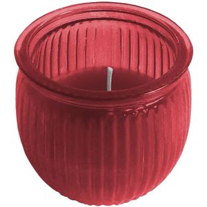 Citronella kaars 7,5 cm rood - 10 branduren