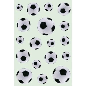 162x Zwart/witte voetbal stickers - kinderstickers - stickervellen - knutselspullen