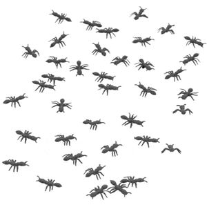 Chaks nep mieren - 2 cm - zwart - 100x - horror/griezel decoratie insecten