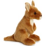 Pluche dieren knuffels kangoeroe van 20 cm - Knuffeldieren kangoeroes speelgoed