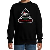 Dieren kersttrui panda zwart kinderen - Foute pandaberen kerstsweater jongen/ meisjes - Kerst outfit dieren liefhebber