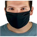 8x Zwarte herbruikbare mondkapjes voor volwassenen - Wasbare mondmaskers
