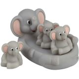 Badspeelset olifanten 4 delig - Badspeelgoed Olifant - Speelgoed voor kinderen en baby's