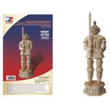 Houten 3D puzzel ridder - Speelgoed bouwpakket 23 x 18,5 x 0,3 cm.