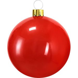 Christmas Decoration mega grote kerstbal - 65 cm - rood - opblaasbaar