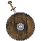 Verkleed speelgoed wapens set Middeleeuws/ridder/vikingen zwaard en schild 57 cm - Kostuum accessoires