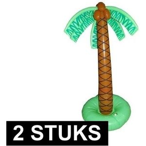 2x Opblaasbare decoratie palmbomen van 179 cm - hawaii feest versieringen feestartikelen