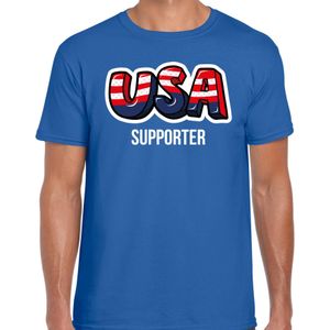 Blauw usa fan t-shirt voor heren - usa supporter - Amerika supporter - EK/ WK shirt / outfit