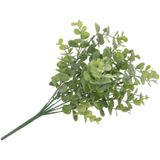 DK Design Kunstbloem Eucalyptus tak - 2x - 33 cm - groen - bundel/bosje - Kunst zijdebloemen