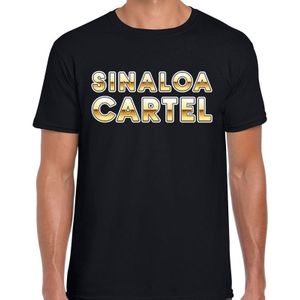 Drugscartel Sinaloa Cartel t-shirt -zwart voor heren - drugskartel maffia / gangster verkleedshirt / outfit