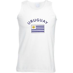 Witte heren tanktop Uruguay