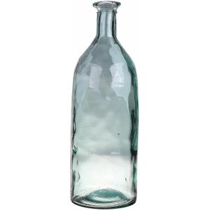 Bellatio Design Bloemenvaas - helder transparant gerecycled glas - D12 x H35 cm - vaas