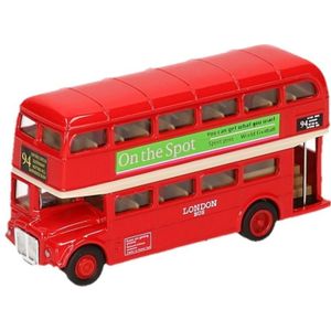 Modelauto London Bus Rood 12 cm - Speelgoed Auto Bussen Schaalmodel