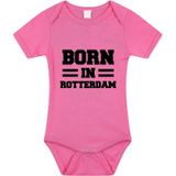 Born in Rotterdam tekst baby rompertje roze meisjes - Kraamcadeau - Rotterdam geboren cadeau