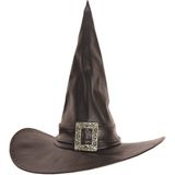 Verkleed heksenhoed - zwart - voor volwassenen - Luxe Halloween hoofddeksels