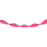2x stuks neon roze crepe papier slinger 18 meter - Verjaardag of thema feestartikelen/versieringen