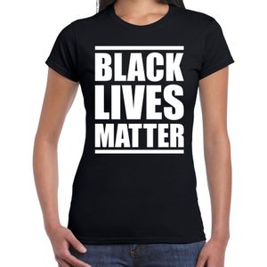 Black lives matter protest t-shirt zwart voor dames - staken / betoging / demonstratie shirt - anti racisme / discriminatie