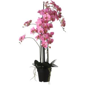 Mica Decorations Orchidee bloem kunstplant - roze - H97 x B19 cm