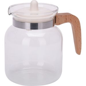 EH Theepot Glas 1,5L Met Houten Handvat