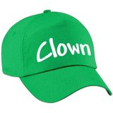 Clown verkleed pet groen voor kinderen - baseball cap - carnaval verkleedaccessoire voor kostuum