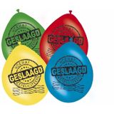 32x stuks Geslaagd thema versiering ballonnen 30 cm - Feestartikelen/versiering