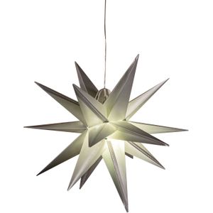 Anna Collection verlichte 3D kerstster - zilver - 35 cm - kunststof