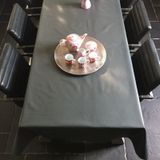 Luxe buiten tafelkleed/tafelzeil antraciet grijs 140 x 200 cm rechthoekig - Tafellinnen - Katoen met teflon coating - Tuintafelkleed tafeldecoratie