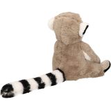 Pluche Knuffel Dieren Ringstaart Maki Aapje 23 cm - Speelgoed Knuffelbeesten - Eco Soft-serie