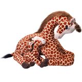 Grote Pluche knuffel dieren familie giraffe 60 cm. Wildlife speelgoed beesten - Moeder met kind/baby setje