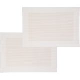 Set van 8x stuks placemats wit/ivoor - texaline - 50 x 35 cm - Onderleggers