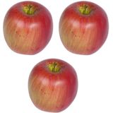 3x Stuks Kunstfruit Decofruit Appels van Ongeveer 8 cm - Sier Fruitschaal Decoratie Artikelen