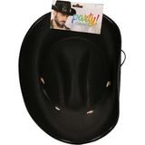 Atosa Carnaval verkleed Cowboy hoed Nevada - zwart - volwassenen - Western thema