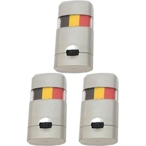 3x stuks Belgie schminkstiften zwart/geel/rood - EK/WK supporter artikelen