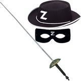 Faram Zorro verkleedset - zwart masker - hoed - sabel voor kinderen