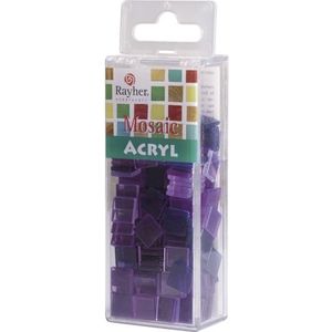 1025x stuks Acryl mozaieken maken steentjes/tegeltjes violet paars 1 x 1 cm - Hobby knutselen artikelen