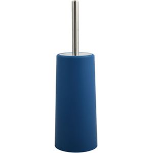 MSV Toiletborstel in houder/WC-borstel - marine blauw - kunststof - 35 cm