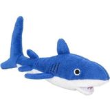 Pluche blauwe haai knuffel 13 cm - Haaien zeedieren knuffels - Speelgoed voor baby/kinderen