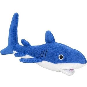 Pluche blauwe haai knuffel 13 cm - Haaien zeedieren knuffels - Speelgoed voor baby/kinderen