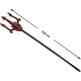 Duivel Trident/drietand vork - 108 cm - rood - plastic - Halloween verkleed accessoires