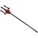 Duivel Trident/drietand vork - 108 cm - rood - plastic - Halloween verkleed accessoires