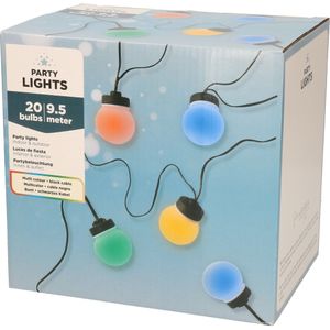 Gekleurde party lichtjes 9,5 meter voor buiten - feestverlichting/outdoor/feestlampjes