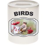 Dieren liefhebber pestvogel spaarpot  9 cm jongens en meisjes - keramiek - Cadeau spaarpotten vogels liefhebber