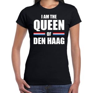 Koningsdag t-shirt I am the Queen of Den Haag - zwart - dames - Kingsday Den Haag outfit / kleding / shirt