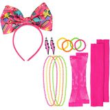 Foute 80s/90s party verkleed set - dames - haarband/sieraden - jaren 80/90 verkleed accessoires