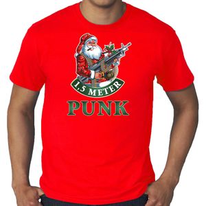 Grote maten fout Kerstshirt / Kerst t-shirt 1,5 meter punk rood voor heren - Kerstkleding / Christmas outfit