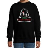 Dieren kersttrui koe zwart kinderen - Foute koeien kerstsweater jongen/ meisjes - Kerst outfit dieren liefhebber