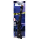 2x Politie/militair speelgoed verkleed/geweer 56 cm - Leger/politie verkleedaccessoires