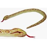 Pluche gevlekte gouden python knuffel 150 cm - Slangen reptielen knuffels - Speelgoed voor kinderen