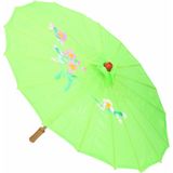 Chinese paraplu/parasol groen 50 cm - Decoratie Chinees thema