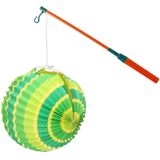 Lampionstokje 40 cm - met lampion - lime groen - D25 cm - Sint Maarten